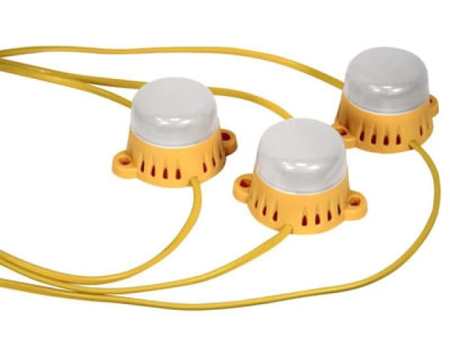 Lighthouse 10 LED Festoon Lights on 22 Metre Cable 110v HI-22LED-B