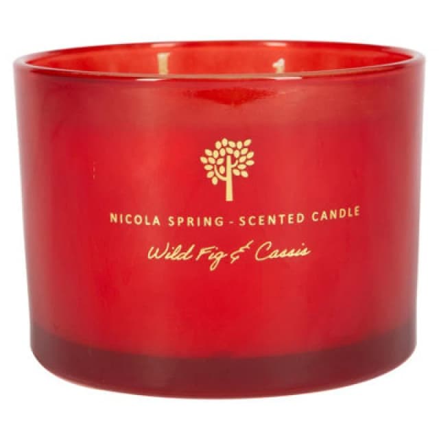 Nicola Spring Soy Wax Scented Candle 350g Wild Fig & Cassis Red