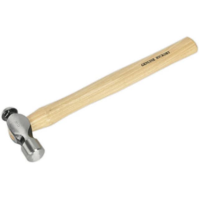 Loops 12oz Ball Pein Pin Hammer - Hickory Wooden Shaft - Drop Forged Carbon Steel Metallics