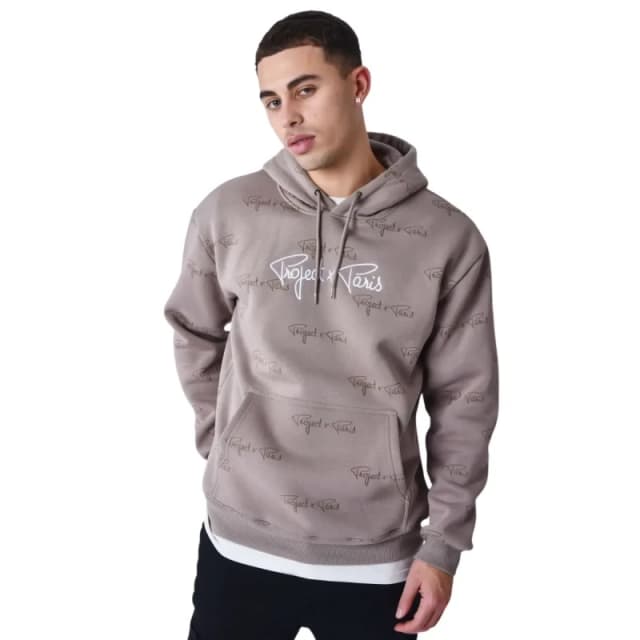 Project X Paris Printed hoodie Project X Paris Signature All Over Beige Male S