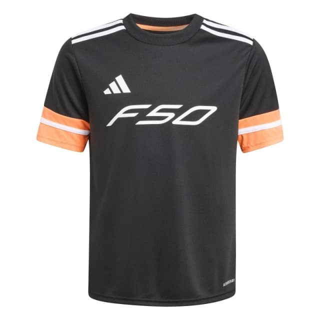 adidas F50 Short Sleeve Training Shirt Juniors Black/Orange unisex 5-6 Years
