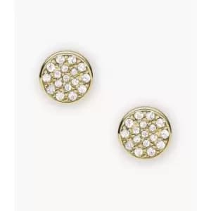 Fossil Womens Gold-Tone Brass Earrings - Gold