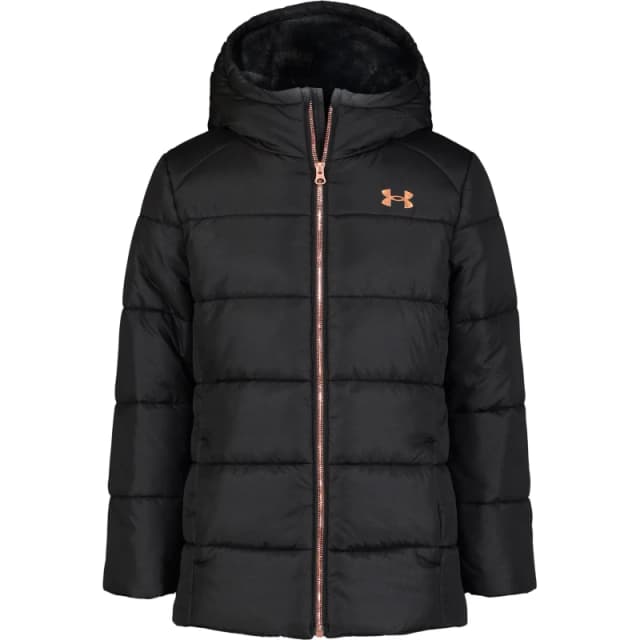 Under Armour Kids Willow Puffer Jacket Black/Gold female 6-7 (S)