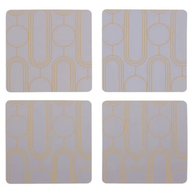 Premier Housewares 4Pc Frosted Deco Coasters Purple