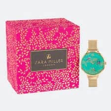 Sara Miller Green And Gold Fashion Watch - Sa4008