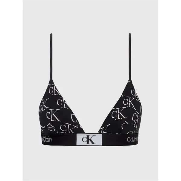 Calvin Klein 96 AP Tri Bra Ld43 Triangle Bralettes 8 (XS) Black 42929203310