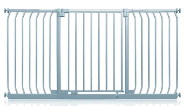 Safetots Elite Pressure Safety Gate, 161Cm - 170Cm, Matt Grey, Pressure Fit Stair Gate