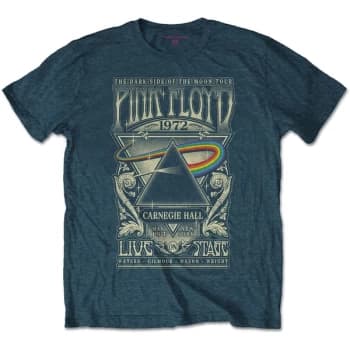 Pink Floyd - Carnegie Hall Poster Unisex Large T-Shirt - Blue