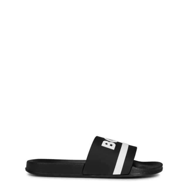Boss Kids Logo Sliders with Logo Design Sandals Black 09B male 2 (34)
