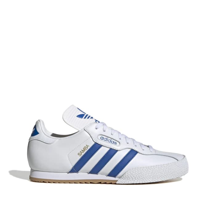 adidas Samba Super Mens Trainers White/Blue male 7 (40.7)