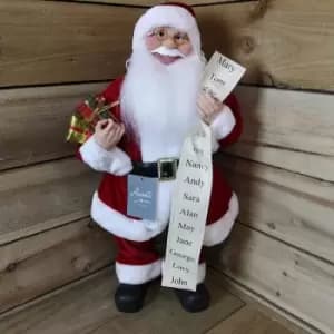 Premier Decorations Ltd - 60cm Standing Indoor Santa Claus / Father Christmas with List and Parcels Plush Decoration