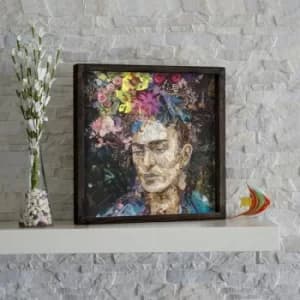 KZM267 Multicolor Decorative Framed MDF Painting