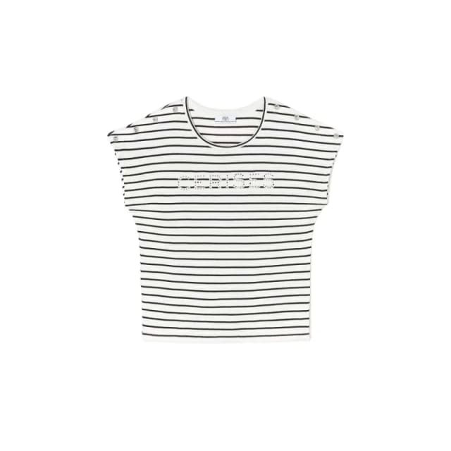 Le Temps des cerises Womens T-Shirt Le Temps des cerises Lilas Blanc Female XS