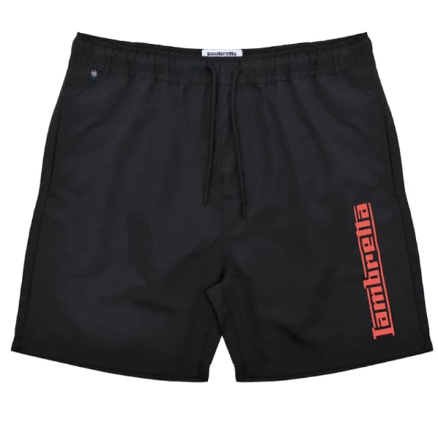 Lambretta Lambretta Men SS25 Swim Shorts in Black Size: 34R Black 34R Male 5063703802581