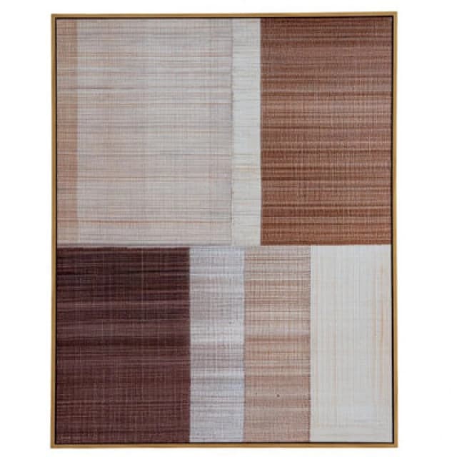 Hill Interiors Umbora Hand Painted Canvas In Frame - Wood - L3 X W80 X H100 Cm - Multi-Coloured