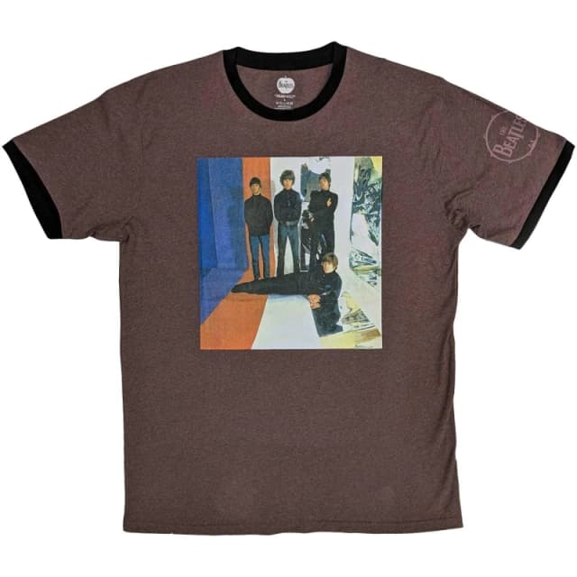 The Beatles The Beatles Men Stripe T-Shirt in Maroon Size: Medium Maroon M Male 5063425406531