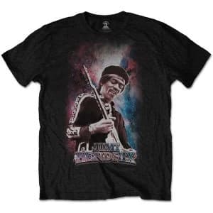 Jimi Hendrix - Galaxy Unisex Large T-Shirt - Black