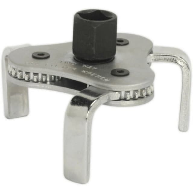 Loops Oil Filter Claw Wrench - 3/8" & 1/2" Sq Drive - 63mm to 103mm Capacity - Steel Metallics