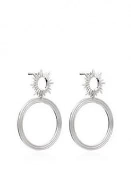 Rachel Jackson London Sterling Silver Electric Goddess Front Facing Hoop