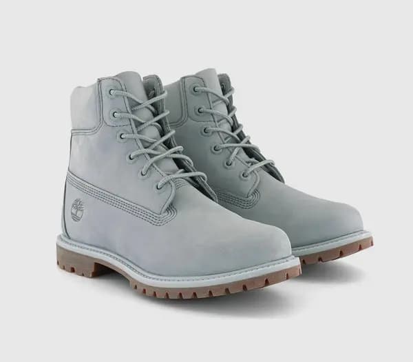 Timberland Womens Premium 6 Boots Light Grey Nubuck, 3