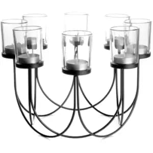 8 Tealight Candle Holder Black M&W - Black