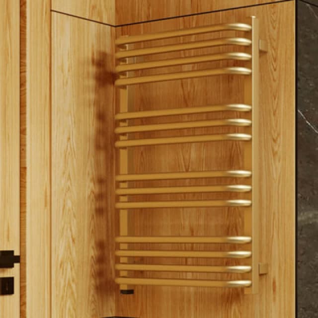 Terma Alex One Brass Effect Electric Flat Towel Warmer (W)500mm X (H)760mm