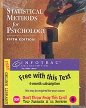 Statistical Methods for Psychology by David C Howell Book
