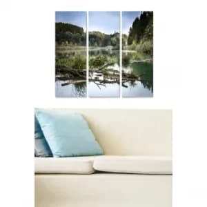 MDF977476 Multicolor Decorative MDF Painting (3 Pieces)