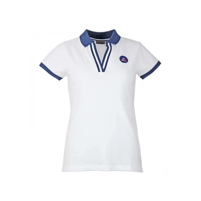 Womens polo shirt Peak Mountain Asfalte Blanc Female S