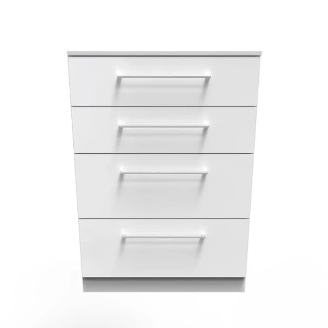 Chester 4 Drawer Deep Chest In White (Ready Assembled)