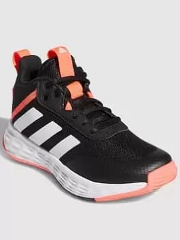 adidas Kids Ownthegame 2.0, Black/White/Red, Size 10