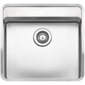 Reginox Large Single Bowl Stainless Steel Kitchen Sink with Tap Deck