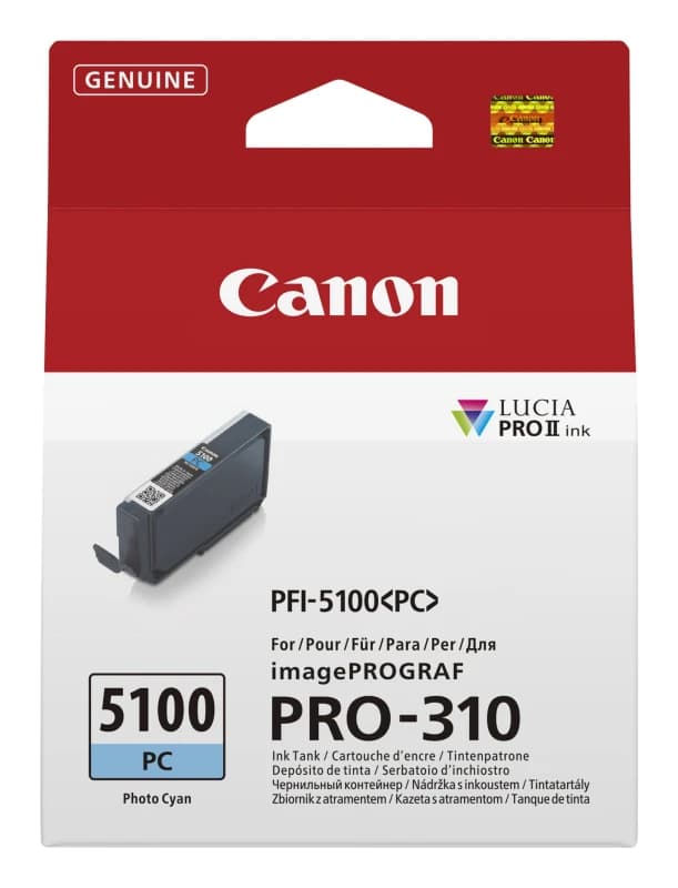 Canon PFI-5100PC Photo Cyan Ink Cartridge - 6956C001 (Original)
