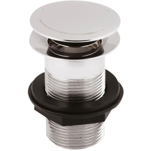 NUIE Nuie - Chrome Unslotted Push Button Basin Waste - EK304 ek304