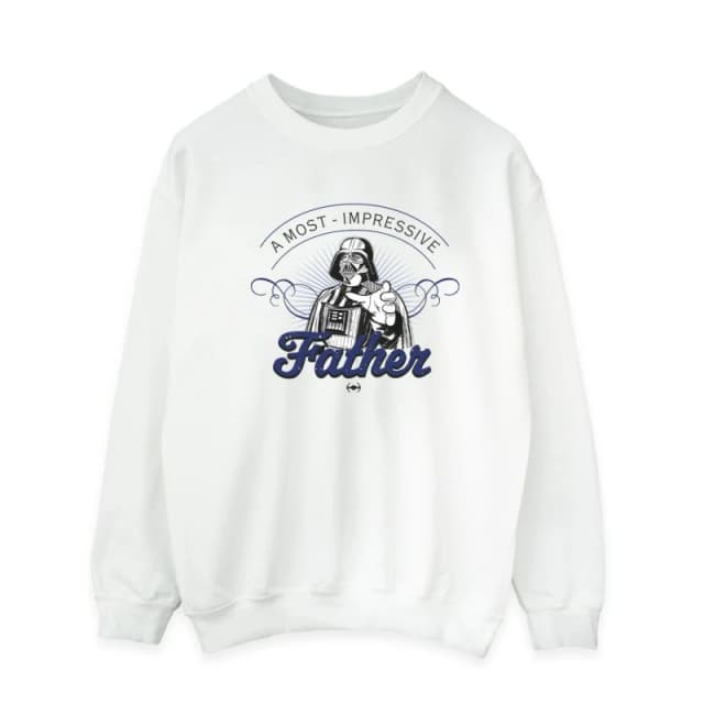 Star Wars Star Wars Men A Most Impressive Father Sweatshirt in White Size: Small White S Male 5063376543798