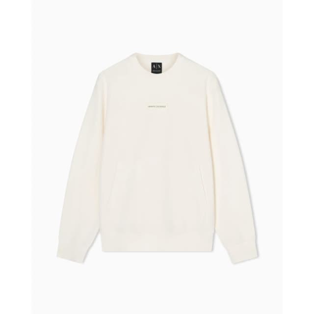 Armani Exchange Mens Crew Sweatshirt Cream male S