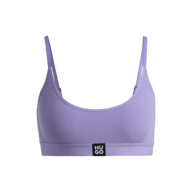 HUGO Hugo Bralette Rib Purple Purple female