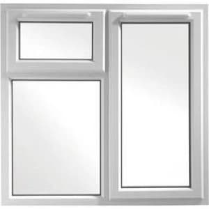 Wickes Upvc Casement Window White 1190 x 1010mm Rh Side Hung and Top Hung