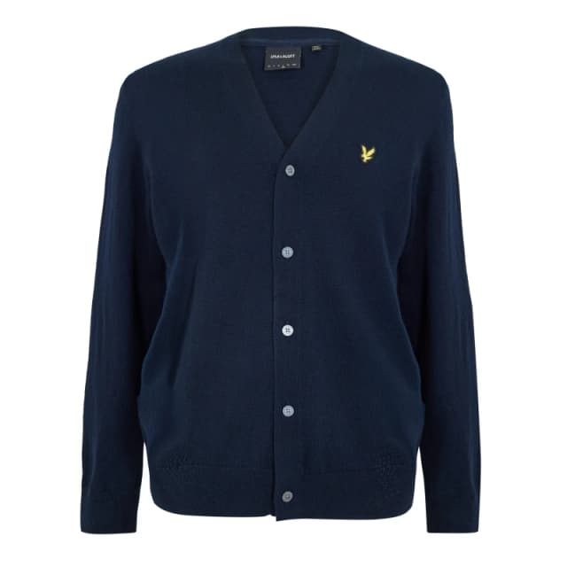 Lyle and Scott Mens VN Cardigan Dark Navy male S