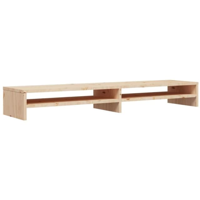 VIDAXL Monitor Stand 100x24x13cm Solid Wood Pine Vidaxl 8720286905579