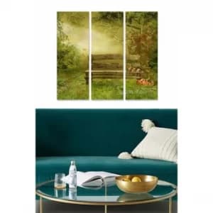 MDF80435929 Multicolor Decorative MDF Painting (3 Pieces)