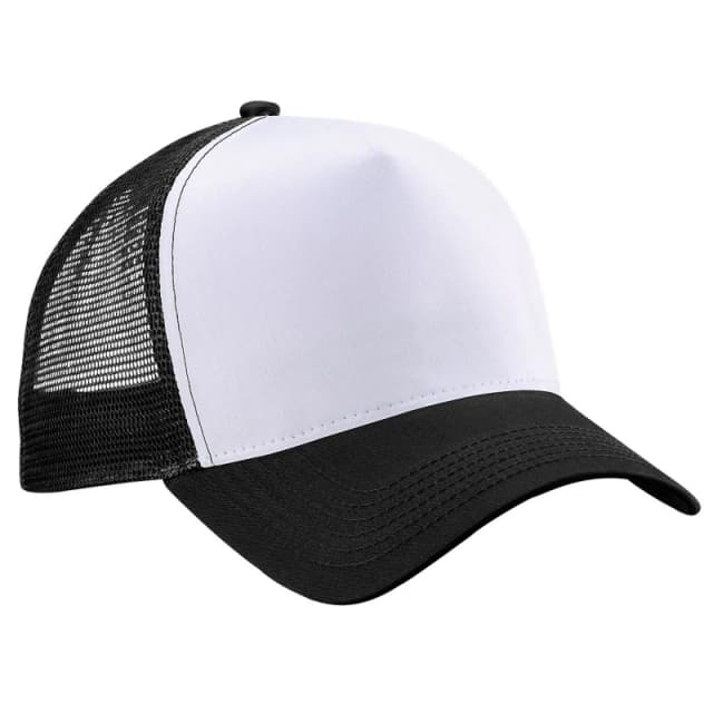 Beechfield Beechfield Men Half Mesh Trucker Cap Headwear in Black One Size Male 5055747771251