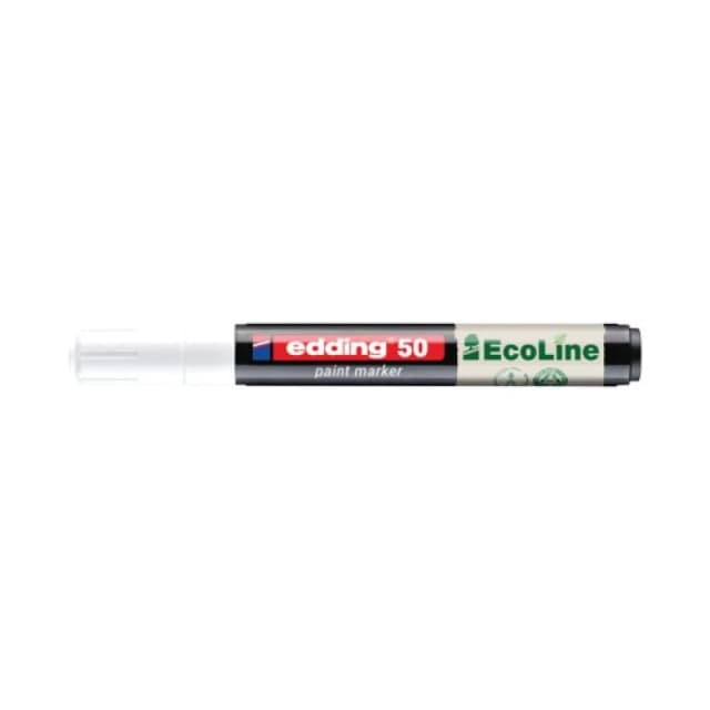 Edding Edding E-50 Water-Based Paint Marker Medium White (Pack of 10) 4-50-049/10 4-50-049/10