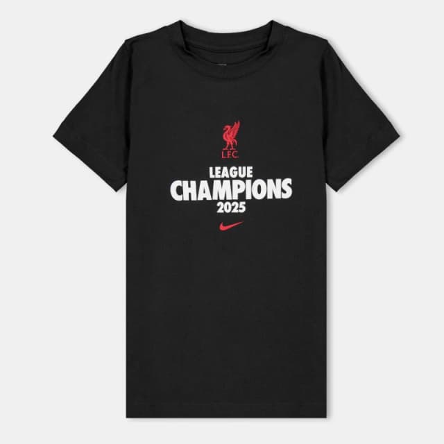 Nike Liverpool League Champions T-Shirt Juniors Black/Red male 7-8 (S)