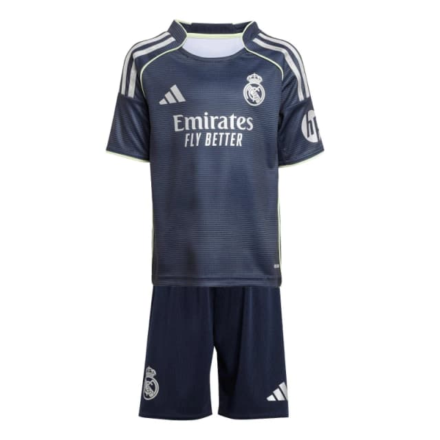 adidas Real Madrid Away Mini Kit 2025 2026 Infants Black male 3-4 Years