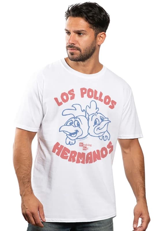 Breaking Bad Men Breaking Bad Los Pollos Hermanos Mens T-Shirt White Size: Medium White M Male 5052777756357