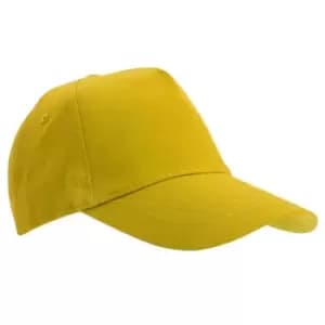 SOLS Unisex Buzz 5 Panel Baseball Cap (ONE) (Gold)