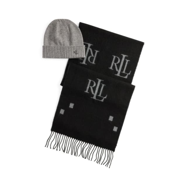 Lauren by Ralph Lauren Womens Insulated Winter Set Grey female One Size