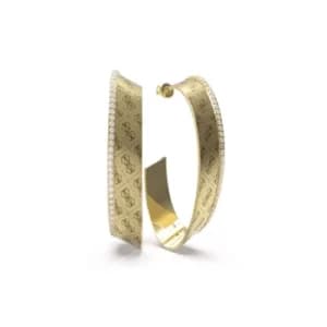 Ladies Guess Round Harmony Crystal Band Earrings