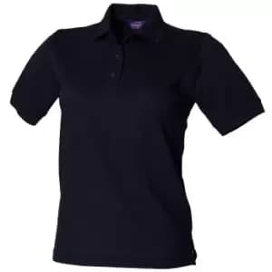 Henbury Womens/Ladies 65/35 Polo Shirt (XS) (Navy)
